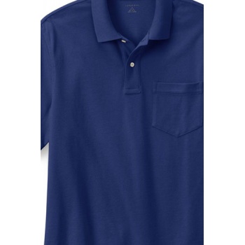 Men's Hemmed Mesh Polo with Pocket